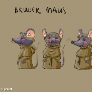 Bruder Maus - Entwurf für die Spielpuppe